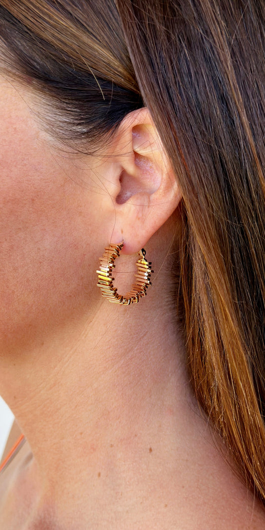 Gold Layered Hoops