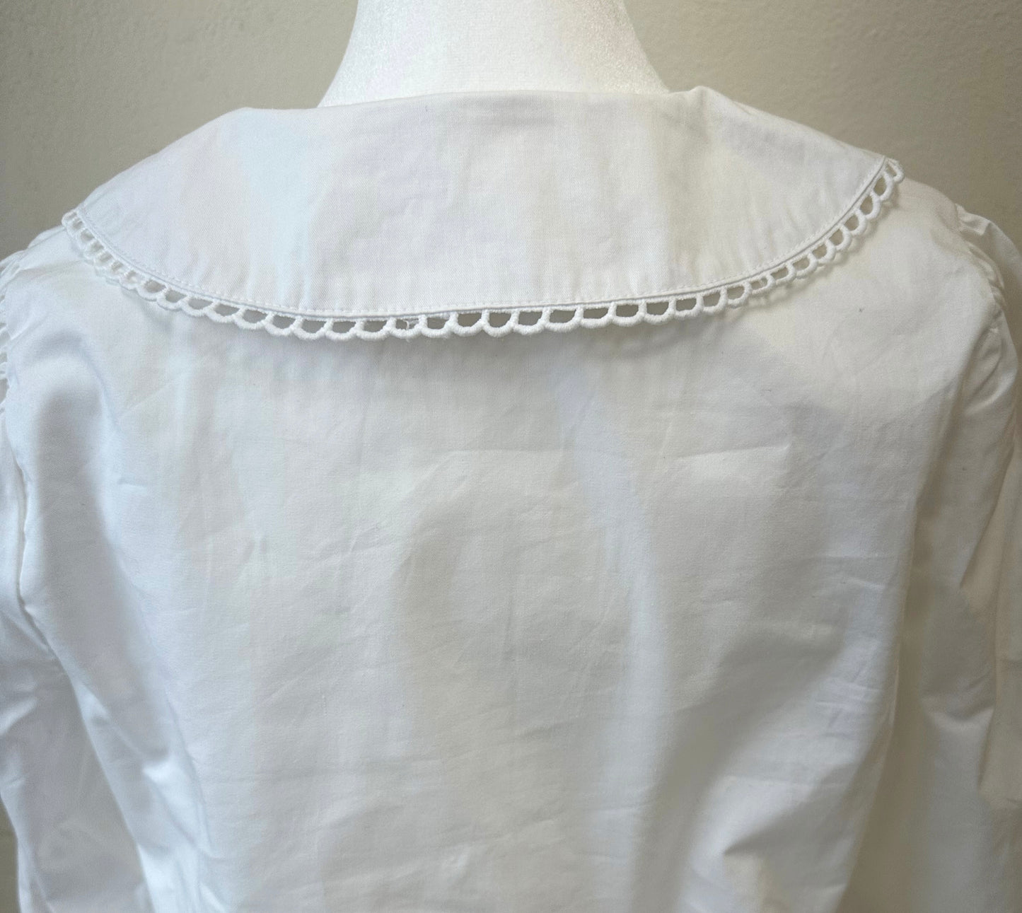 White V-Neck Collar Top