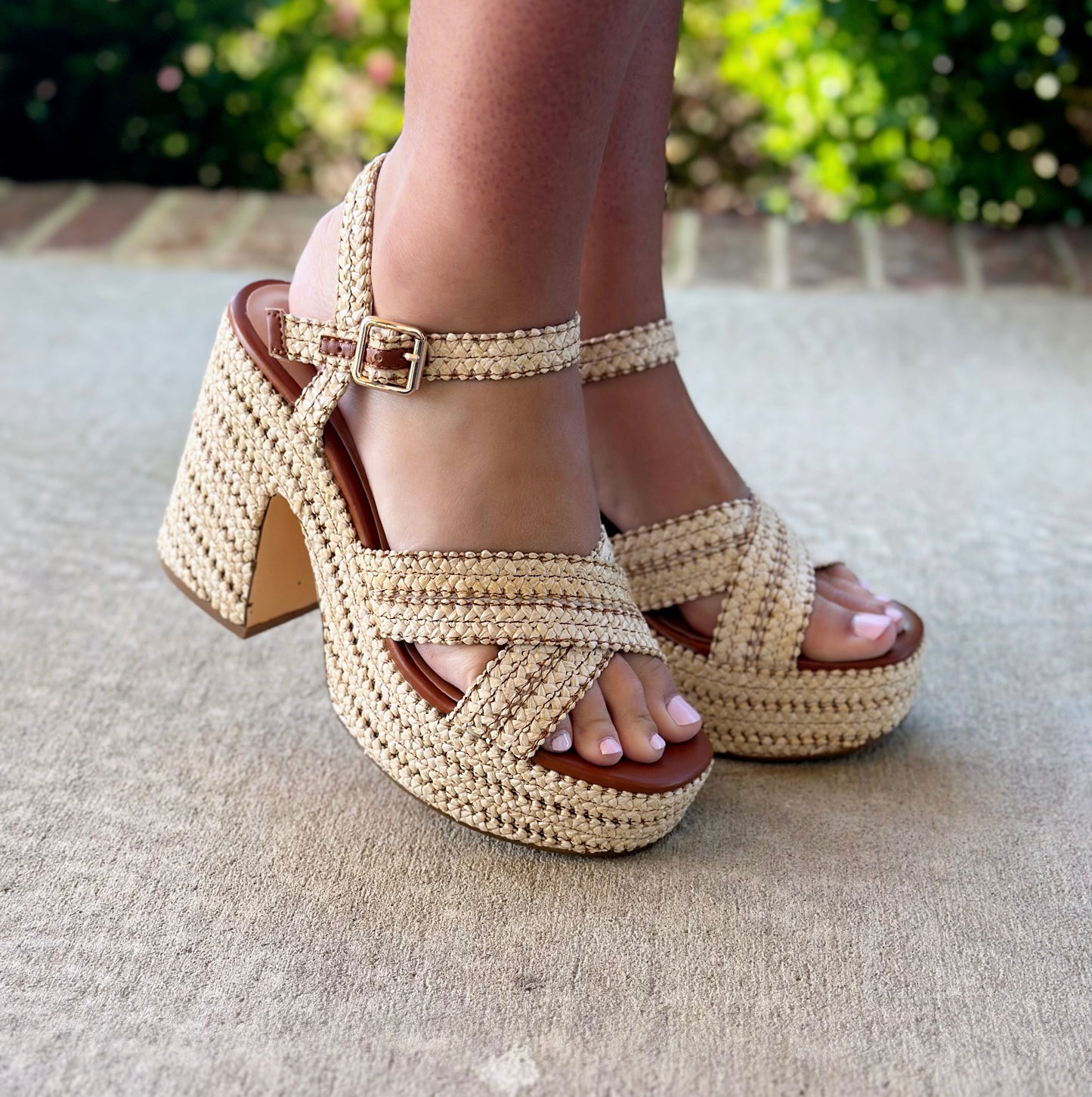 Chestnut Criss Cross Wedge