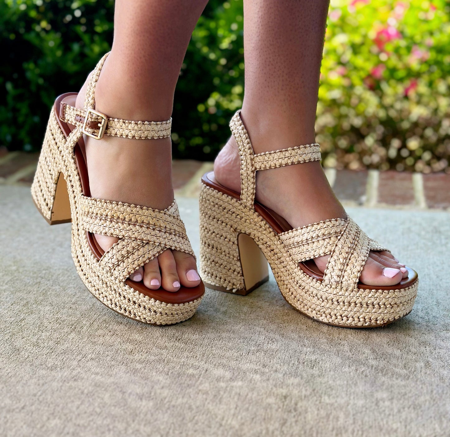 Chestnut Criss Cross Wedge