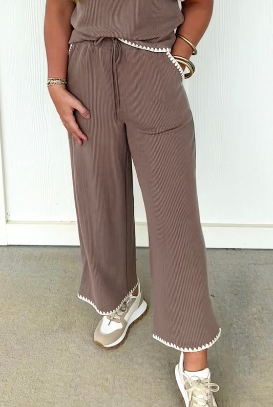 Mocha Drawstring Pant (set)