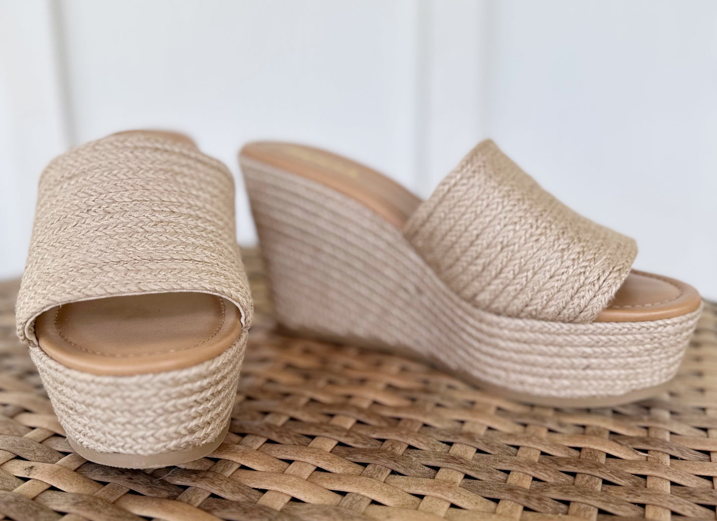 Jute Tan Platform Wedge