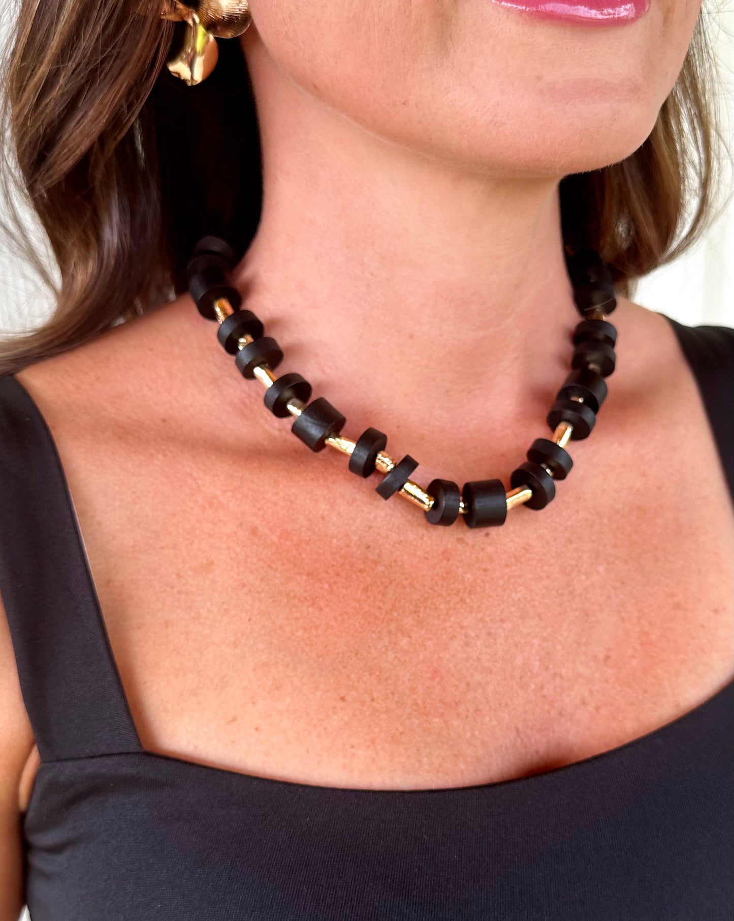 Black/Gold Statement Necklace