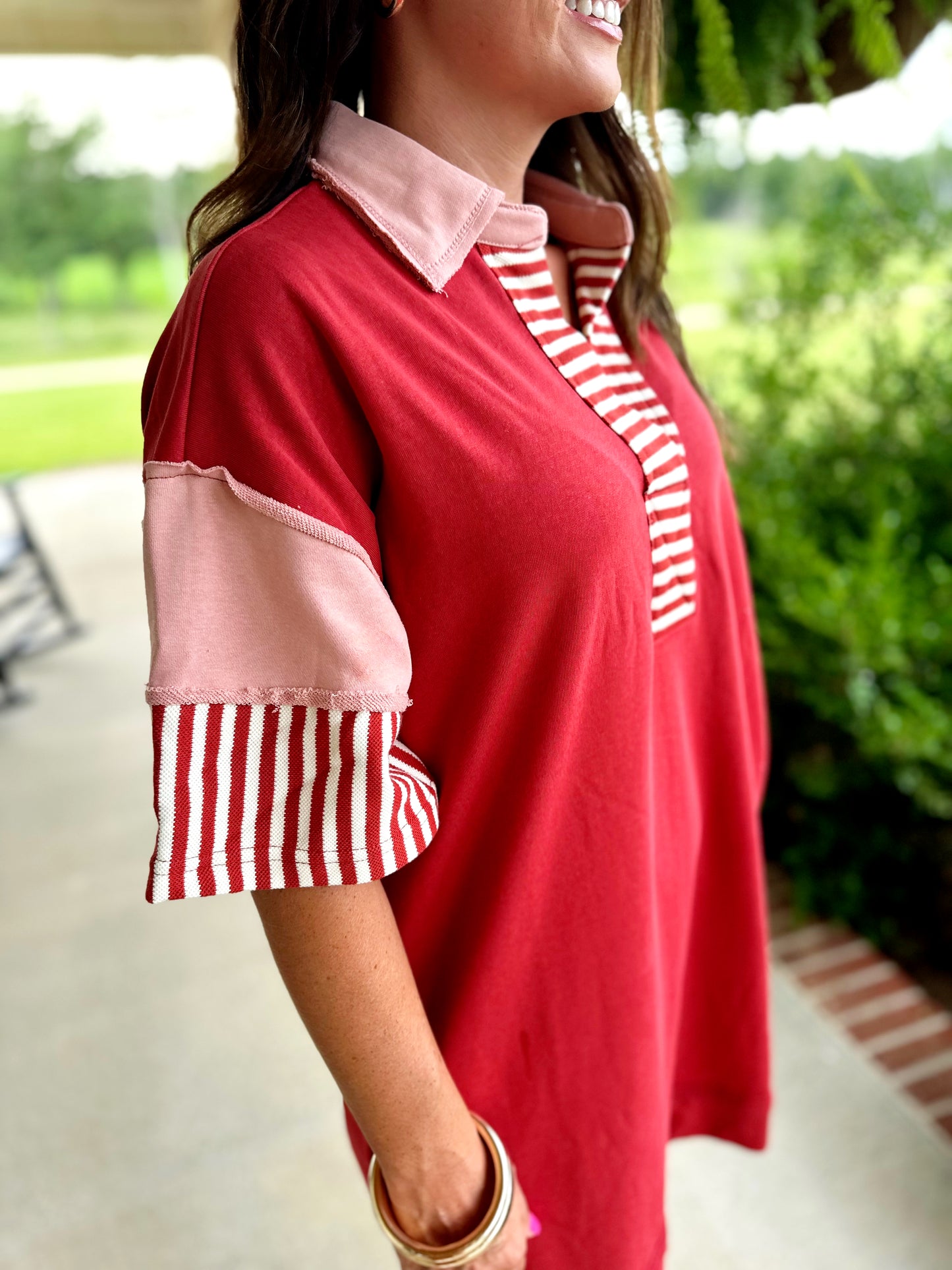 Red/White Shirt Dress