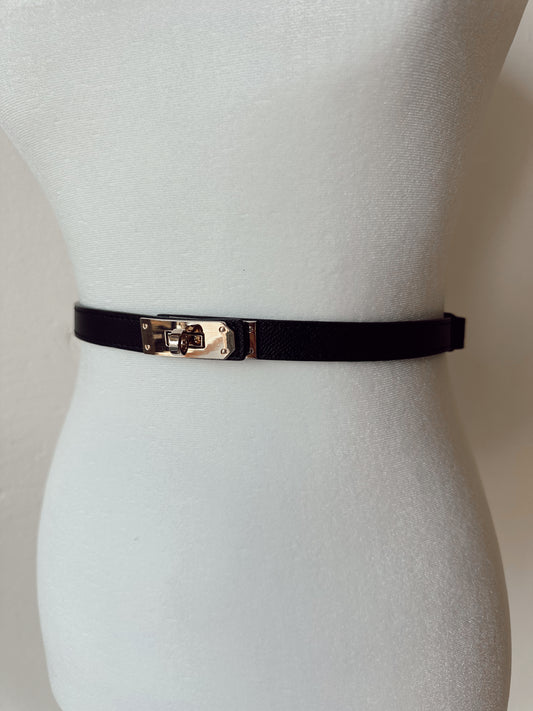 Black Skinny Belt