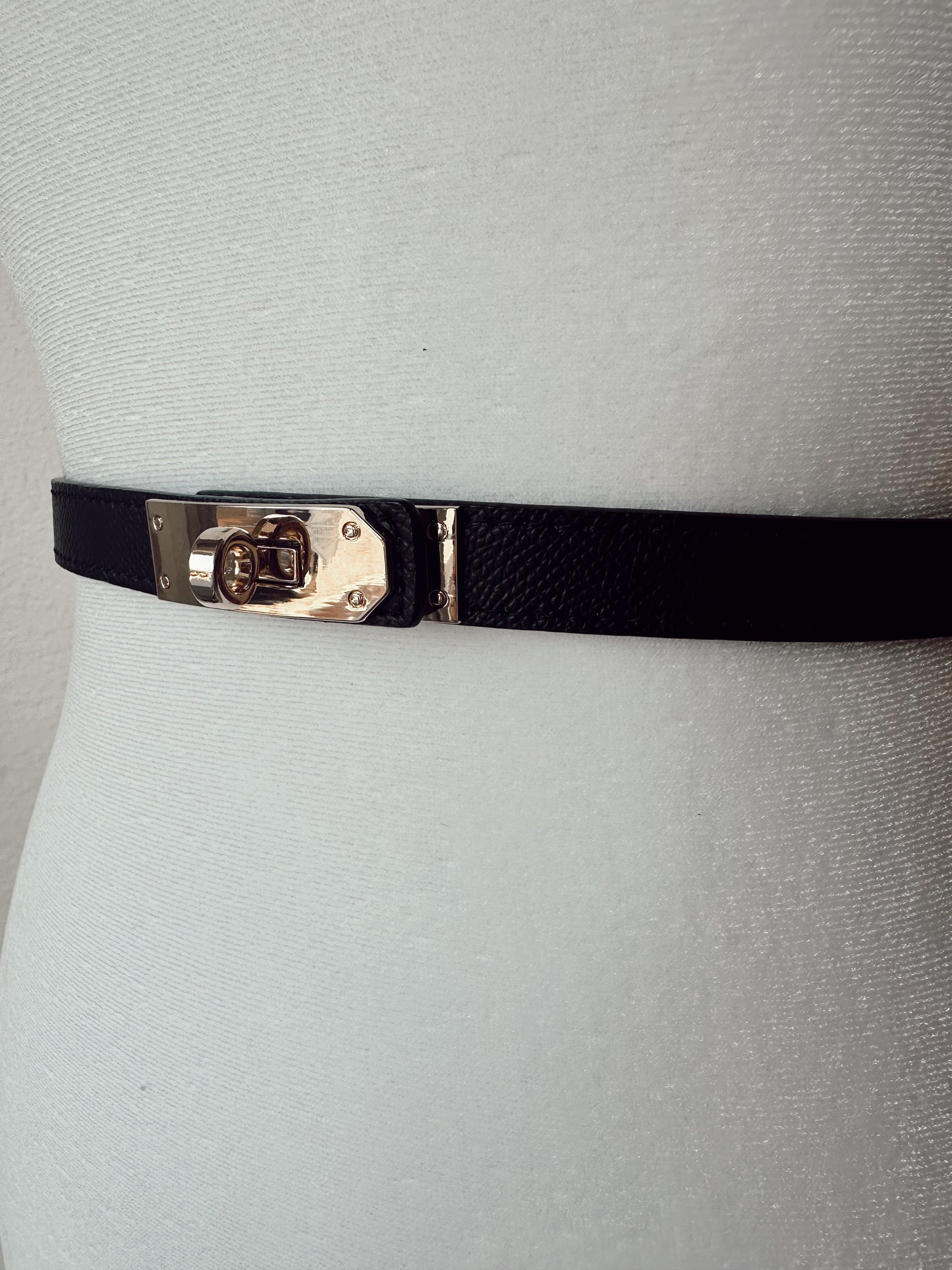 Black Skinny Belt