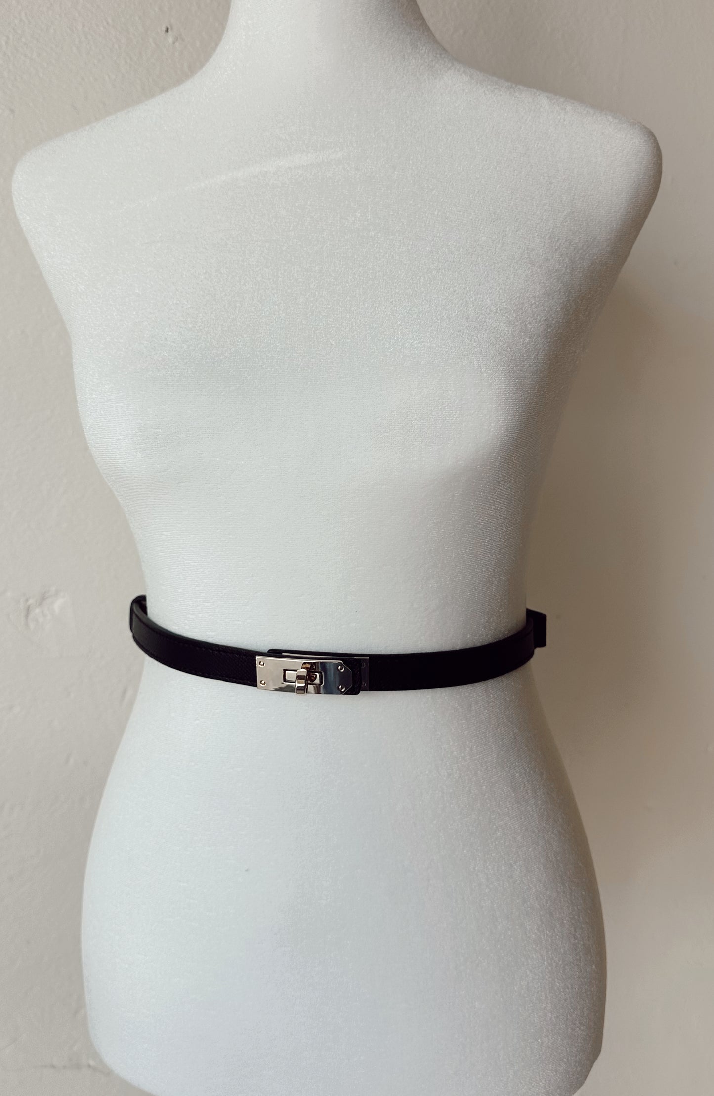 Black Skinny Belt