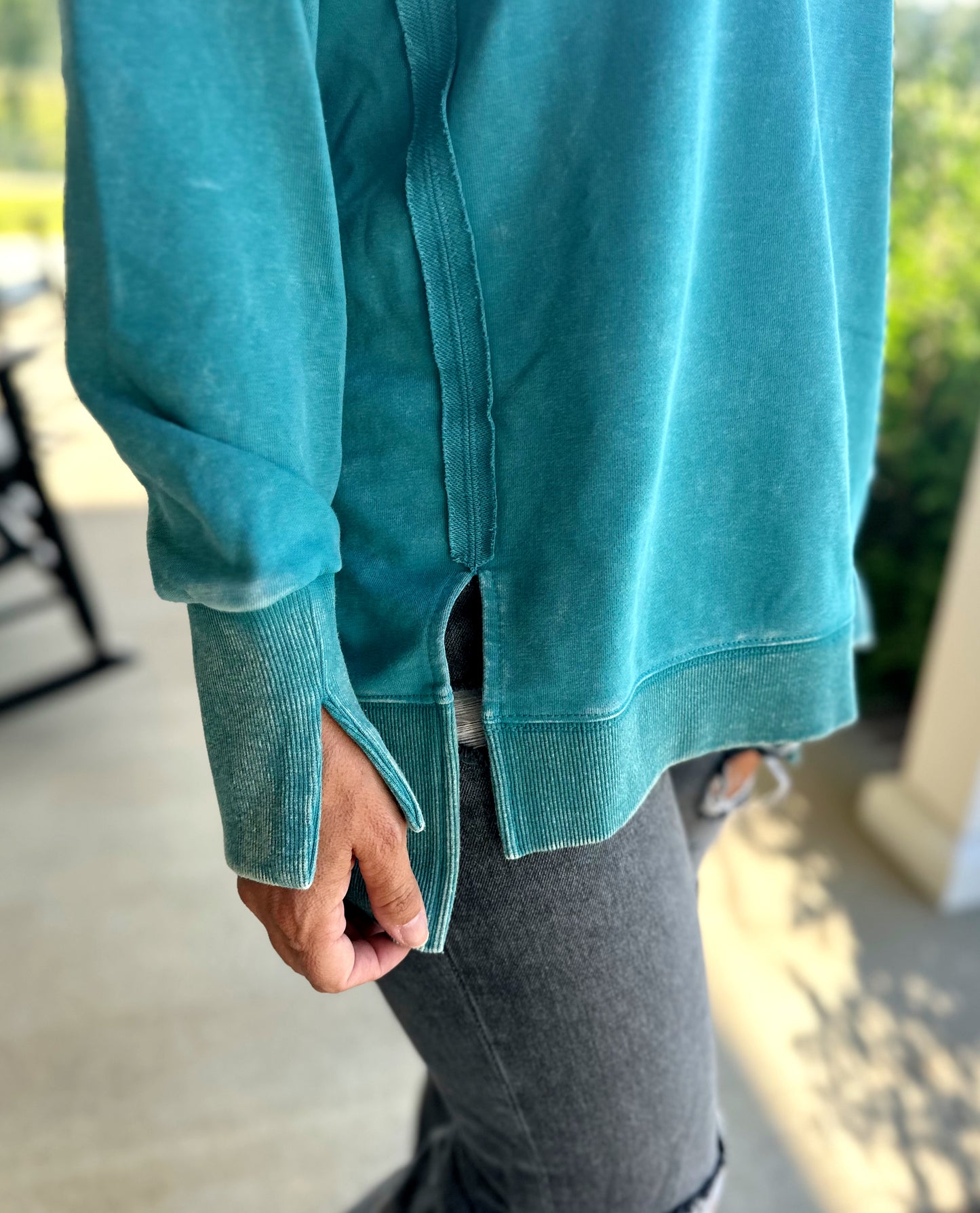 Teal Wash Pullover