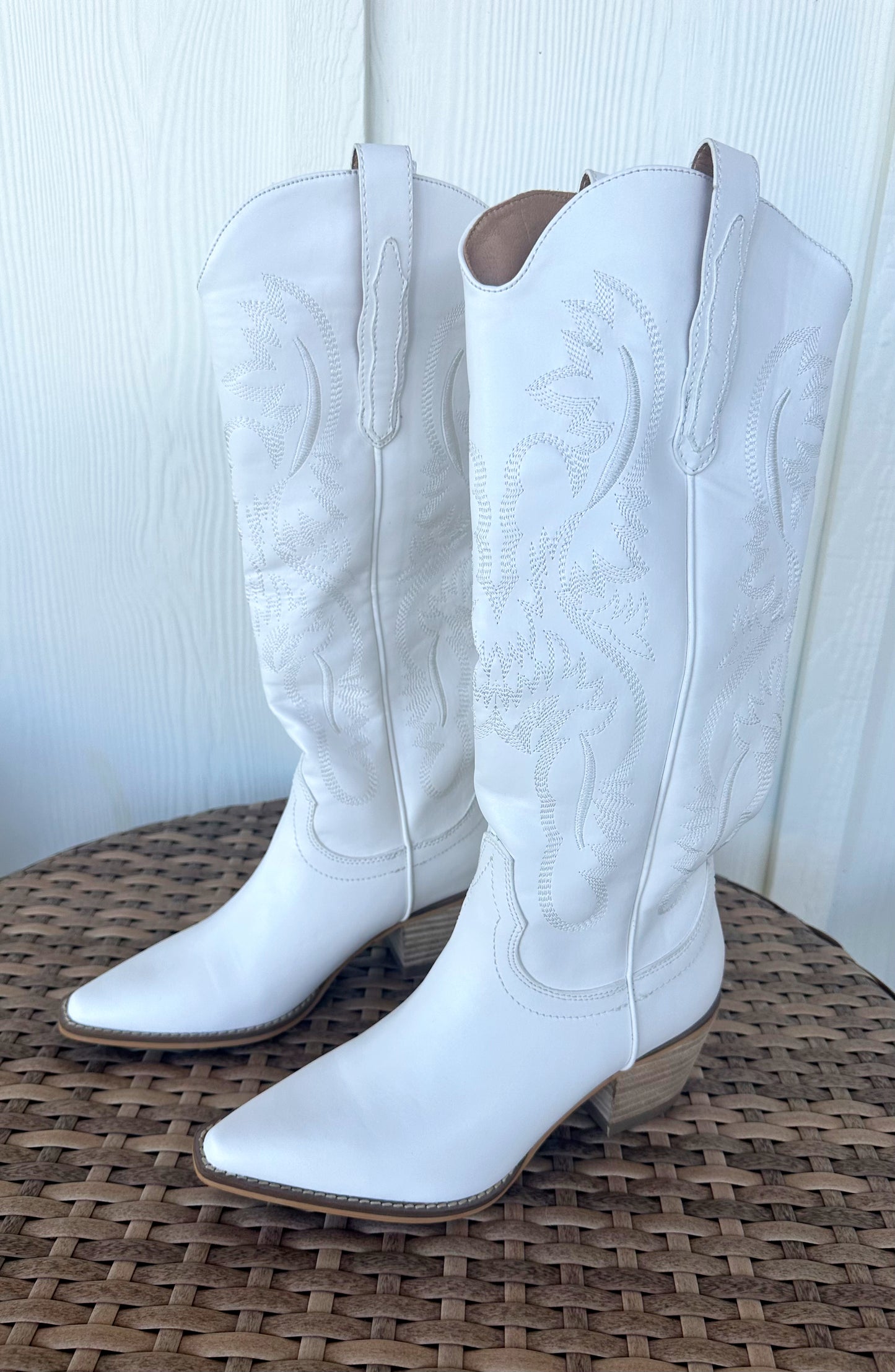 White Tall Boots