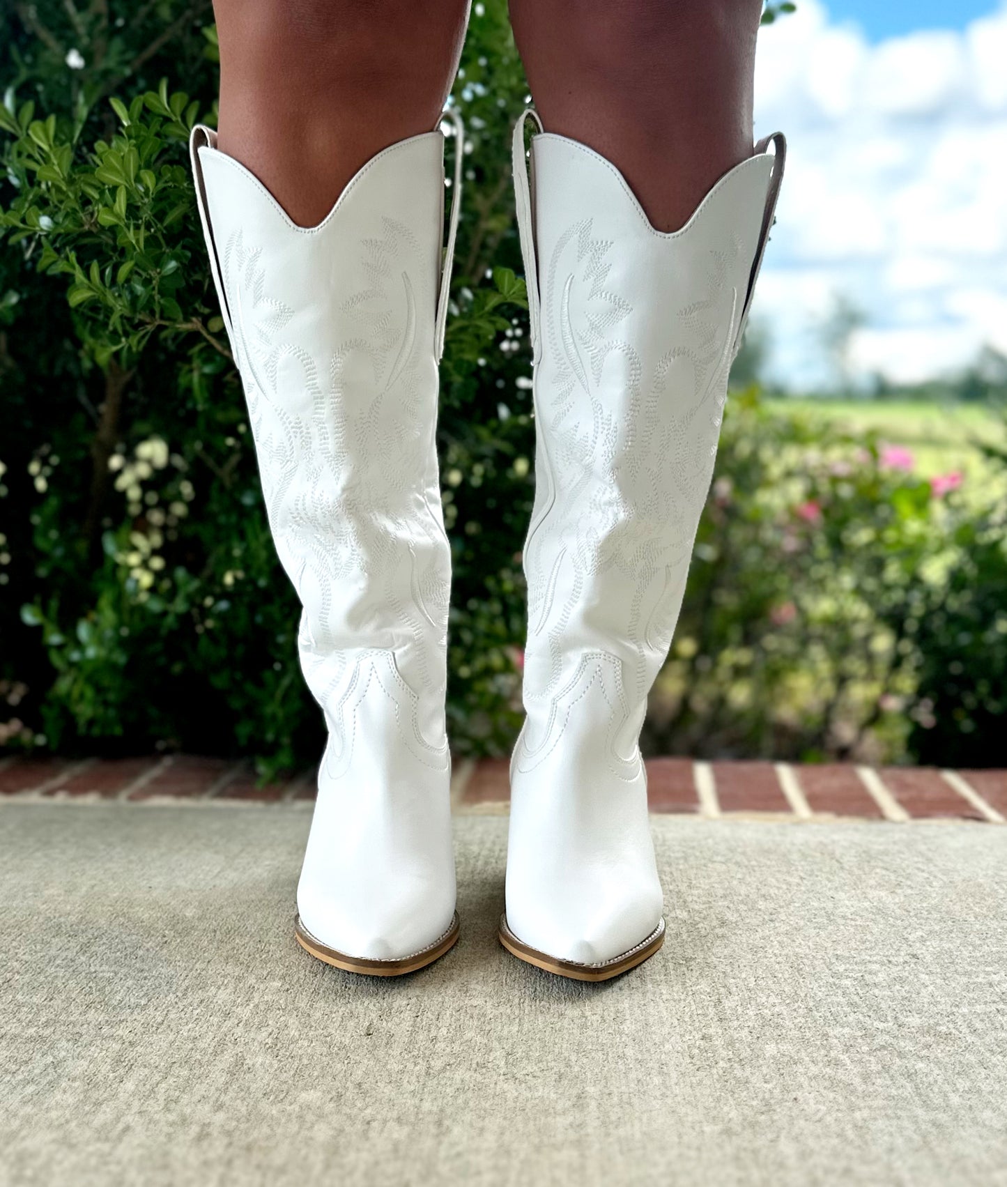 White Tall Boots