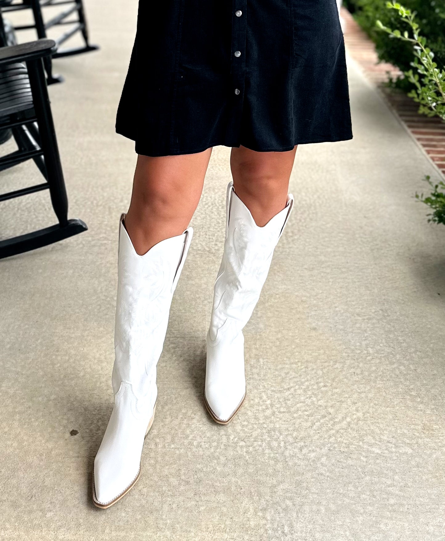 White Tall Boots