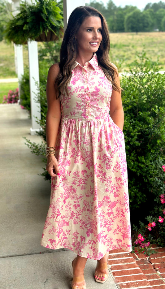 Alice Blush Pink Midi Dress