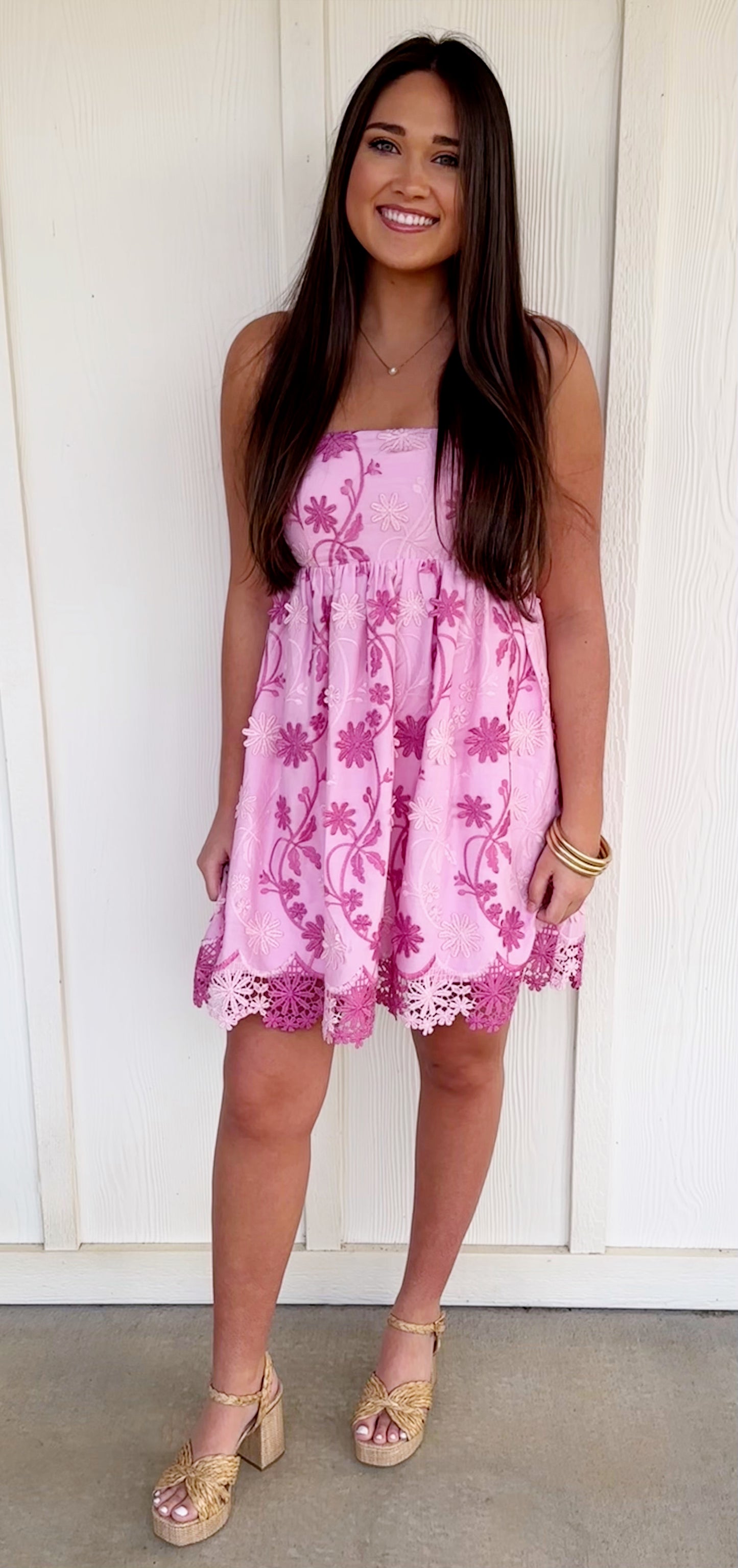 Pink/Purple Floral Dress